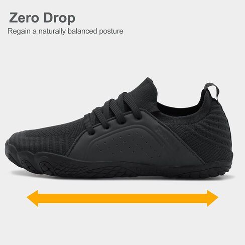 RELXFEET MEN MEN'S Barefoot Trail Running Shoes Minimalist Wide Toe Box Design Zero Drop Drop Non Slip Rubber Sole for Gym Greaking Walking in Kuwait