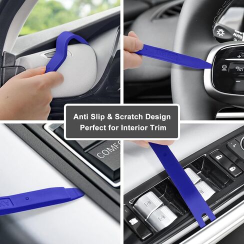AXELECT 5 Pack Trim Removal Tool Kit, No Scratch Plastic Pry Tool Kit,Auto Trim Tool Kit Car Tools,Car Panel Door Window Tools Kit,Fastener Removal Interior Trim Tools in Saudi Arabia