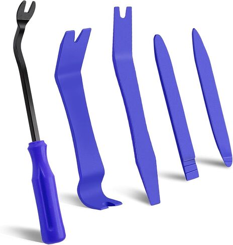 AXELECT 5 Pack Trim Removal Tool Kit, No Scratch Plastic Pry Tool Kit,Auto Trim Tool Kit Car Tools,Car Panel Door Window Tools Kit,Fastener Removal Interior Trim Tools in Saudi Arabia