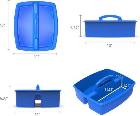 Storex 2-Compartment Large Craft Caddy – Multipurpose Classroom Organizer with Handle, Black, 1-Pack (00973C06C) in Kuwait