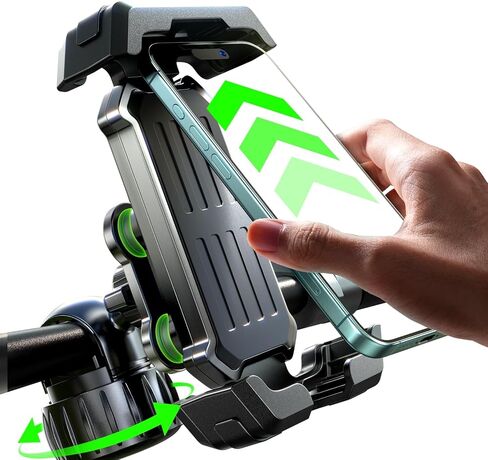 حامل هاتف Lisen Bike ، [من الدرجة العسكرية المضادة للهواء ＆ مقاومًا للانخفاض ＆ هز هزات مضاد للرسائل. in Saudi Arabia