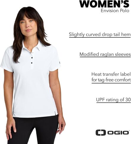 Ogio المرأة تصور بولو | قميص بولو فتيل الرطوبة للنساء ، قميص رياضي مع تصنيف UPF 30 in Saudi Arabia