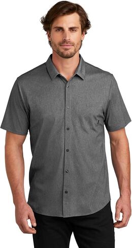 OGIO Unisex Extend Short Sleeve Button Up | Collared Work Shirt for Men & Women, Knitted Polo Shirt in Saudi Arabia