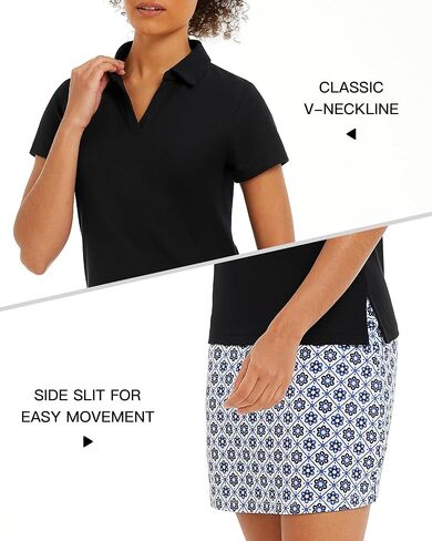 Stelle Women’s v-neck polo | قميص الجولف المجفف السريع مع حماية الأشعة فوق البنفسجية in Saudi Arabia