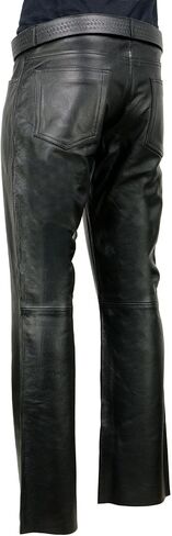 Milwaukee Leather Men's Premium Classic Casual Leather Motorcycle Riding Pants - 32 in Saudi Arabia