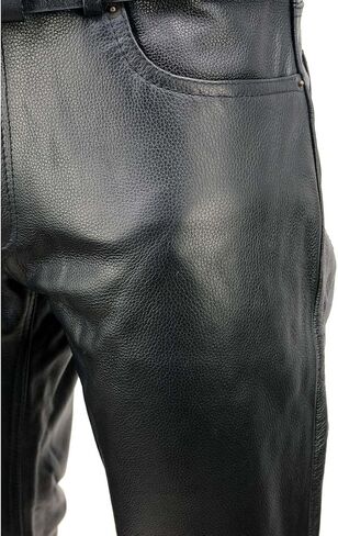 Milwaukee Leather Men's Premium Classic Casual Leather Motorcycle Riding Pants - 32 in Saudi Arabia