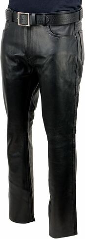 Milwaukee Leather Men's Premium Classic Casual Leather Motorcycle Riding Pants - 32 in Saudi Arabia