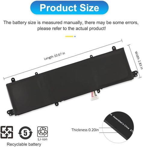 B31N1911 C31N1911 استبدال البطارية لـ ASUS VivoBook Flip 14 TM420IA TP470EA TP470EZ M413DA M413IA F413JA X421DA X421FA X421FL X421JA R413DA R432UA R438IA S413DA S413FA S433FA K413FA K413FQ in Kuwait