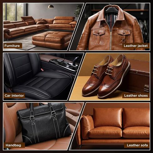 Leather Repair Kit for Couches, 12 Colors Vinyl Furniture Repair kit for Car Seats,Jacket,Belt, Purse, Leather Shoes,Boat Seat,Restore Leather Scratch, Tears & Burn Holes in Saudi Arabia