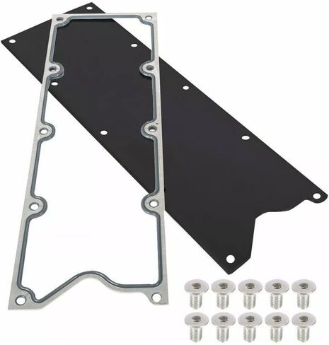 551629 LS Gen 3 Valley Pan Cover Plate Endxedo Low Profile Custom Knock Sensor w/Bolts for LSX LS1 LM7 LR4 LQ4 LS6 L59 LQ9 LM4 L33 (Black) in Saudi Arabia
