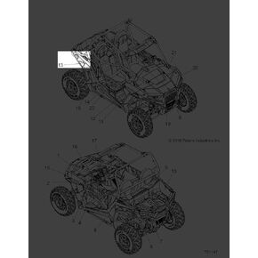 Polaris RZR Fender Secal ، الخلفية ، أعلى ، يمين ، الجزء الأصلي OEM 7184558 ، كتي 1 in Kuwait