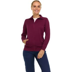 جاكيتات فرك متوسطة للمرأة ، سترة ممرضة أمامية مضغوطة ، قمادة امتداد 4 اتجاهات دافئة معطف in Kuwait