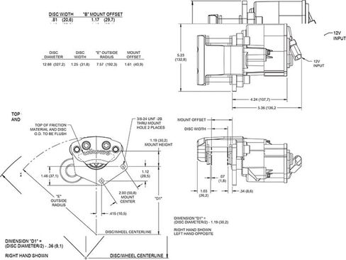 Wilwood 120-15688-BK EPB الفرجار ، يسار ، أسود 1.25 "القرص in Saudi Arabia