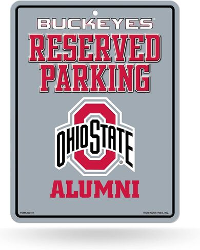 Rico Industries NCAA Oklahoma Sooners 8.5" x 11" Carbon Fiber Metal Parking Sign - Great for Man Cave, Bed Room, Office, Home Décor in Saudi Arabia