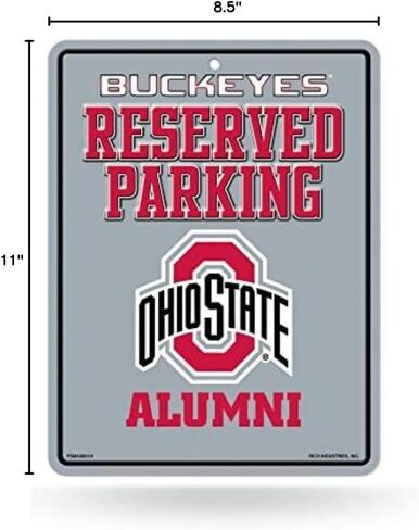 Rico Industries NCAA Oklahoma Sooners 8.5" x 11" Carbon Fiber Metal Parking Sign - Great for Man Cave, Bed Room, Office, Home Décor in Saudi Arabia