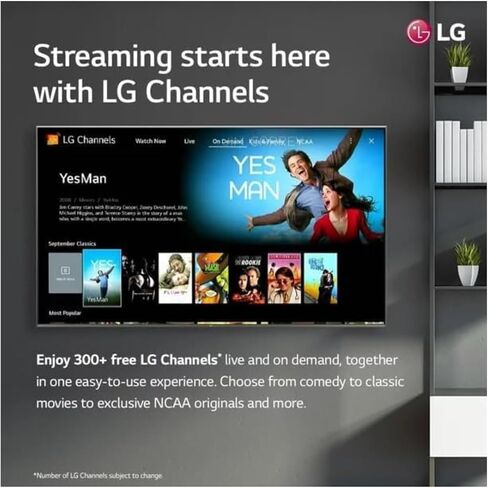 تلفزيون LG الذكي 55 بوصة فئة 4K فائق الدقة LED HDR10 بلوتوث WebOS α5 Gen5 معالج AI لعبة محسن متوافق مع Alexa وGoogle Assistant 55UQ7070Z (متجدد) in Saudi Arabia