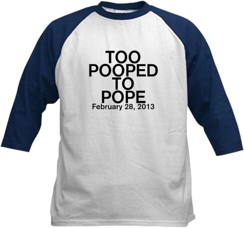 cafepress جدا أنبوب إلى البابا بيسبول جيرسي كيدز بيسبول جيرسي ، 3/4 قميص راجلان. in Kuwait