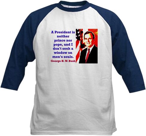 Cafepress رئيس ليس الأمير جورج H W بوش كي الأطفال القطن القطن القطن ، 3/4 قميص الأكمام راجلان in Kuwait