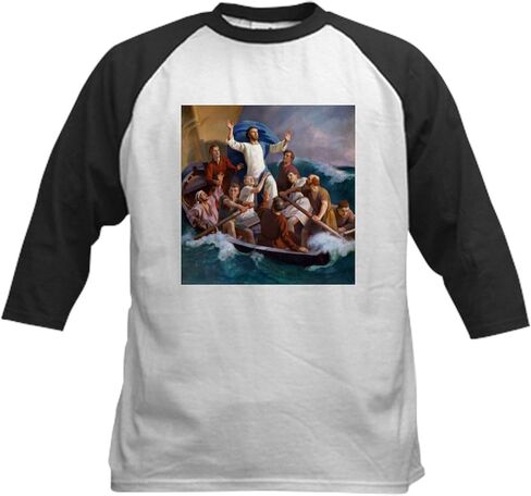 Cafepress 49 Baseball Jersey Kids Cotton Baseball Jersey ، 3/4 Raglan Sleeve Shirt in Kuwait