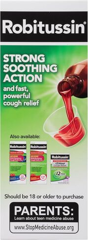 Robitussin Maximum Strength Nighttime Cough DM Max, Adult Formula, Berry Flavor - 8 Fl Oz Bottle in Kuwait