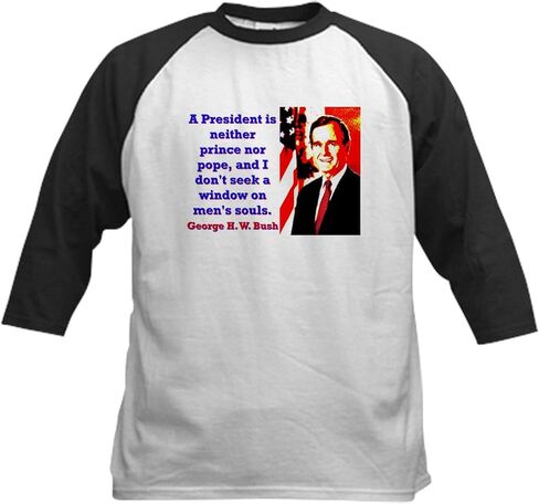 Cafepress رئيس ليس الأمير جورج H W بوش كي الأطفال القطن القطن القطن ، 3/4 قميص الأكمام راجلان in Kuwait