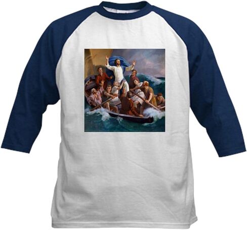 Cafepress 49 Baseball Jersey Kids Cotton Baseball Jersey ، 3/4 Raglan Sleeve Shirt in Kuwait