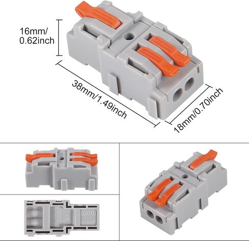10 pcs Lever Wire Connectors (2 in 6 Out),Quick Wiring Cable Connector Splicing Wire Connectors Push-in Conductor Screw Terminals Block for Circuit Inline Splices 28-12 AWG in Saudi Arabia