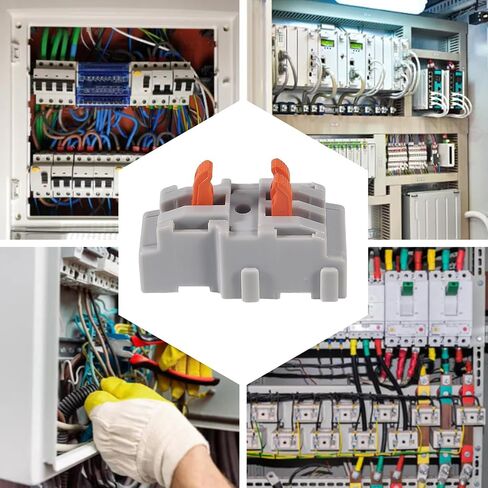 10 pcs Lever Wire Connectors (2 in 6 Out),Quick Wiring Cable Connector Splicing Wire Connectors Push-in Conductor Screw Terminals Block for Circuit Inline Splices 28-12 AWG in Saudi Arabia