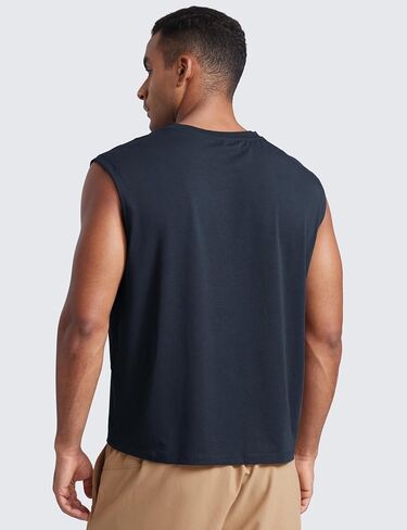 CRZ YOGA Mens Mesh Workout Tank Tops Quick Dry Breathable Running Athletic Training Sleeveless Muscle Shirts in Saudi Arabia