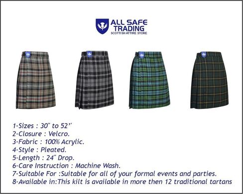 Kilt for Men - Mens Kilt for Sports, Our Golf Kilt Perfect for Traditional Scottish Clothing in Kuwait