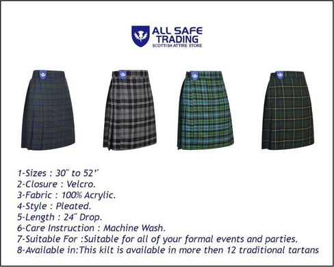 Kilt for Men - Mens Kilt for Sports, Our Golf Kilt Perfect for Traditional Scottish Clothing in Kuwait
