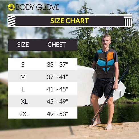 سترة النجاة فانتوم USCGA للرجال من Body Glove PFD-GRN/Gry-XL in Saudi Arabia