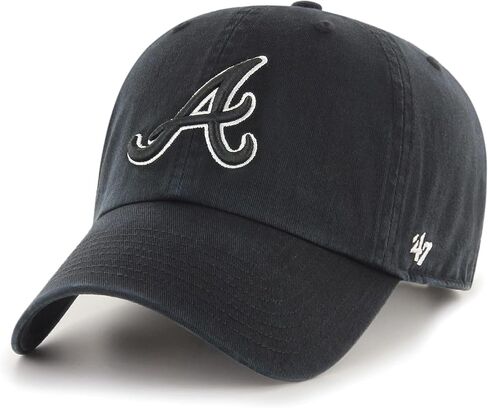 47 MLB Unisex-Adult Alternate Color Clean Up Adjustable Hat Cap - One Size (US, Alpha, One Size, Atlanta Braves Light Grey) in Saudi Arabia