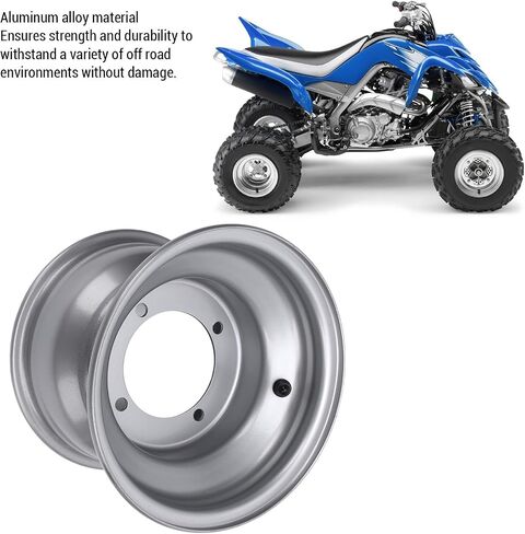 18X9.50-8 ATV Wheel Rim, Aluminum Alloy 8 Inch Wheel Hub, Wheel Rim Hub for most four wheel ATV, go karts, carts, Silver (Four Hole (Hole Spacing: 110mm / 4.33in) in Saudi Arabia