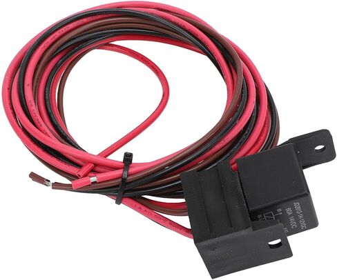 Electric Fan Thermostat Control Relay Wire Kit Adjustable Universal 12V DC 60A Radiator Cooling Fan Temperature Control for Car Truck Plastic Metal 25PCS in Saudi Arabia