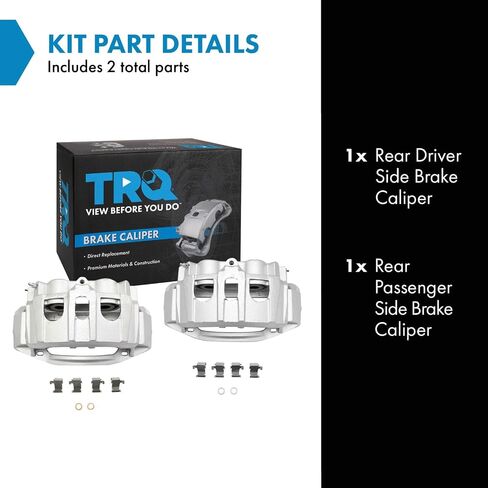مجموعة الفرجار الفرامل الخلفية TRQ متوافقة مع 2008-2014 Ford E-150 E-250 2008-2019 E-350 Super Duty in Saudi Arabia
