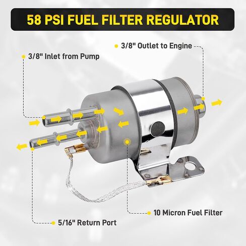 58 PSI LS SWAP FILTER منظم مع خرطوم وقود EFI 25 قدم in Saudi Arabia