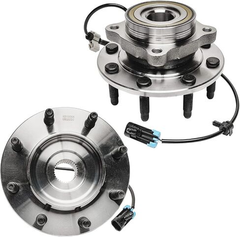 Detroit Axle - 4WD Front Wheel Bearing Hubs for Silverado Sierra 2500 HD 3500 Chevy Avalanche Suburban GMC Yukon XL 2500 Hummer H2 Wheel Bearing and Hubs Assembly Replacement in Saudi Arabia