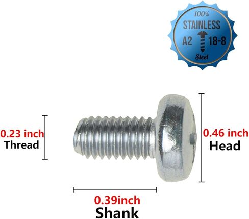 براغي لوحة ترخيص من الفولاذ المقاوم للصدأ متوافقة مع موديلات هوندا ولكزس وتويوتا، درجة 18-8/304 من الفولاذ المقاوم للصدأ - 4 قطع in Kuwait