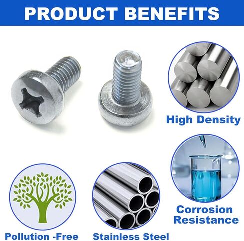 براغي لوحة ترخيص من الفولاذ المقاوم للصدأ متوافقة مع موديلات هوندا ولكزس وتويوتا، درجة 18-8/304 من الفولاذ المقاوم للصدأ - 4 قطع in Kuwait