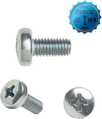 براغي لوحة ترخيص من الفولاذ المقاوم للصدأ متوافقة مع موديلات هوندا ولكزس وتويوتا، درجة 18-8/304 من الفولاذ المقاوم للصدأ - 4 قطع in Kuwait