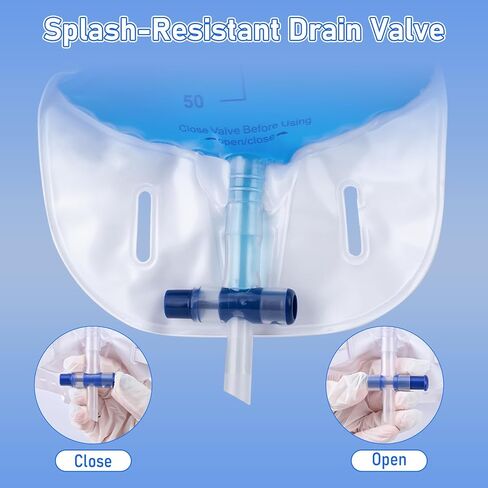 3 Pack 1000ml Sterile Leg Urinary Drainage Bags with 2 Adjustable Elastic Straps, Professional Urine Leg Bag with Anti-Reflux Valve for Men and Women in Saudi Arabia
