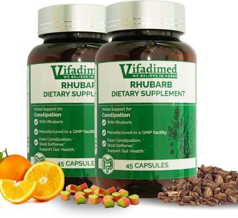 Rhubarb - Herbal Chronic Constipation Relief for Adults, Stool softeners, Stool Breaker,Lower Bowel Stimulator & Lubricator,Bowel Regularity, Daily Bowel Movement, 15 Day Supply in Saudi Arabia