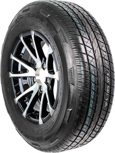 Ecustomrim شعاعي المقطورة الإطارات ST215/75R14 تحميل D 14 "5 Lug Avalanche الأسود حافة الألومنيوم in Saudi Arabia