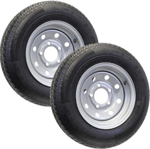 ecustomrim 2 pack tire tyre rim st145/r12 145/r12 نطاق الحمل الشعاعي e 5 Lug Silver Modular Wheel - 6 سنوات ضمان مع الطريق المجاني in Saudi Arabia