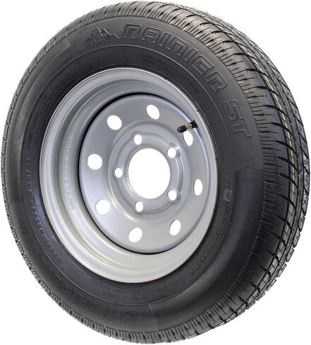 ecustomrim 2 pack tire tyre rim st145/r12 145/r12 نطاق الحمل الشعاعي e 5 Lug Silver Modular Wheel - 6 سنوات ضمان مع الطريق المجاني in Saudi Arabia