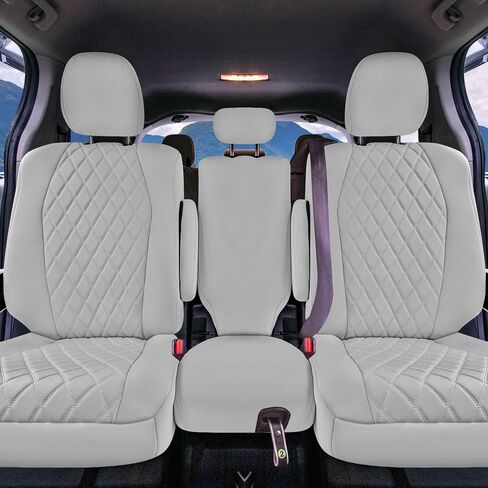 Wylf Custom Fit Pit Coverings for 2021 - 2024 Toyota Sienna ، يغطي المقعد الصف الثاني في الصف الثاني لتويوتا سيينا 2021 2022 2023 2024 ، 8 أغطية مقاعد سيارات الدفع الرباعي ، 8 مقاعد ، إكسسوارات تويوتا ، إكسسوارات تويوتا in Kuwait
