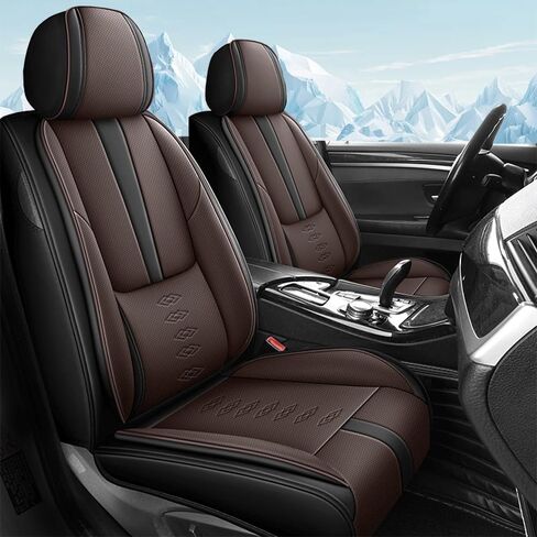 Car Seat Covers for Chevrolet City Express 2015-2018,Waterproof Leather Seat Covers 2-Seats Standard,Car Interior Accessories with Airbag,Car Seat Protectors for City Express(Black+Red) in Saudi Arabia