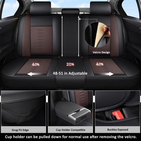 Car Seat Covers for Jaguar S-Type 2000-2007,Waterproof Leather Seat Covers 5-Seats Luxury,Interior Accessories with Airbag,Automobile Seat Cover Sets for S-Type(Black+Coffee) in Kuwait