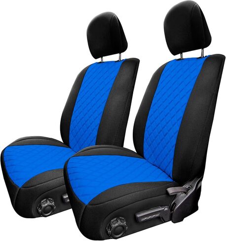 Wylf Neoprene مقاومة للماء أغطية مقعد زرقاء أسود ل Jeep Wrangler JL 4 Door لسنوات لعام 2018-2023 أغطية مقعد السيارات الأمامية من النيوبرين ونيوسوبريم مقاومة للماء in Kuwait